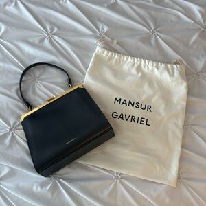 Manor Gavriel Elegant Top Handle Bag in Black